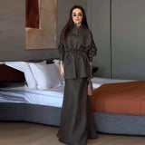 Fongt 2025 New Women's Loose Casual Comfortable Denim Dress Suit