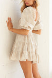 Gingham Babydoll Dress 703-1-Outfit