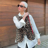 Fongt Women's Clothing INS Explosive Leopard Ripple Vest - Long-Term Stocking Assured Shelves