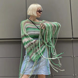 Fongt Autumn And Winter Explosion Of Women's Rainbow Tussel Holiday Style Loose