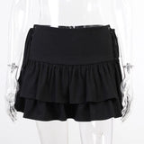 Dark Personality Side Waist Band Skirt Ins2023 Spring Girl's New Half Skirt-Outfit