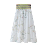 Summer Flower Embroidered Shirt 5770037 Embroidered Flute Skirt 5770038-Outfit