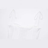 Spring Series Laminated Decorative Poplin Suspender Dress 2673072-Outfit