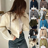 Fongt New Coat Temperament Stand Collar Large Pocket Neutral Wind Women's Winter Jacket Small Fragrant Wind Coat