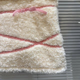 White Plush Faux Fur Pink Stripe Mini Skirt-Outfit