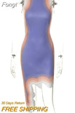 Sleeveless Asymmetrical Midi Dress Women Tie Dyed Print Party Tank Vestidos 2023 Spring Fall Night Club Clothes