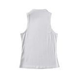 Trendy Women's Vest Design Feeling Half-High Collar Solid Color Sleeveless Navel Slimming Elastic Jacket-Outfit
