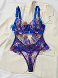 Color Embroidery Sexy French Lace Steel Ring Clause Plastic Waist Body