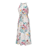Fongt Women's Dress New Summer Sexy Fashion Milk Silk Print Floral Dress