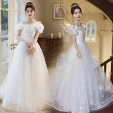 Fongt Dress Light Luxury Niche Banquet Host Graduation Dress 2025 New Champagne Long-Sleeved Art Exam Dress
