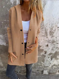Fongt 2025 New Hot Fashion Long-Sleeved Solid Coat Women's