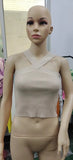 Fongt Cross Hanging Neck Knit Sling Small Vest Bare Back Tight Show Thin Bandage Wipe-Outfit