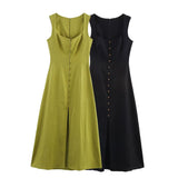 Fongt Homemade New Women's Oceaned T00 Flax Flax Flax Dress 6962030