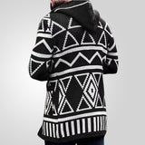 Fongt Men's Autumn And Winter Cardigan Sweater Mid-Long Knitted Jacket