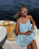 Fongt Women's Beach Dress Casually Bare Back Short Summer Sling Dress Women