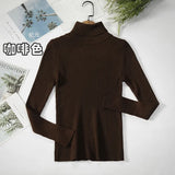Fongt Sweater Woman With Bottom Shirt Autumn And Winter New Long Sleeves To Keep Warm Body Solid Color Knitted