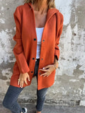 Fongt 2025 New Hot Fashion Long-Sleeved Solid Coat Women's