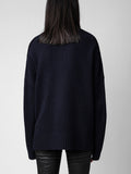 Embroidery Sweater Women 2023 Autumn Winter Round Neck Wool Fashion Pullover Casual Streetwear Sweaters Jumpers