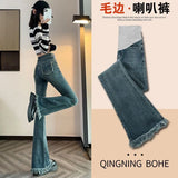 Fongt Pants Autumn Style Outside A Small Bottom Micro Bell Pants Fall Plus Size Jeans Pants Autumn Style-Outfit