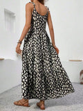 Fongt Women's Triangle Printed Suspension Dress Cake Dress