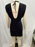Fongt Women's Beads Dress Dress Sleeveless Party With Cushioned Shoulder Mini Dress Y2K