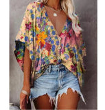 Tees Button V Neck Sexy Casual Befree Short Sleeve