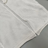 Fongt Wind Sweater Knitted U-Neck Hollow Solid-Colored Bow Strap Wearing Long-Sleeved Women's Top