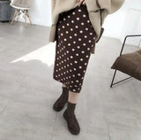 Polka Dot Midi Skirt-Outfit