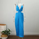 Cutout Design Silk Satin
