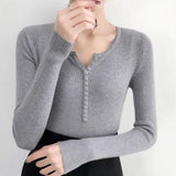 Women's Autumn And Winter Knitted Sweater With 2023 New High-End V Tie Bottom Slim White Long-Sleeved Blouse-Outfit