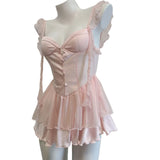 Fongt Dress Fairy Fluttering Super Fairy Pendant Net Canopy Skirt Female Summer Sexy Pure Lust High-End Gentle Pendant