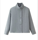 Fongt Women's Clothing Explosion Short-Term Collar Single Buckle Temperament Wool Coat