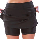 Solid Color Medium Waist Skirt, Exercise Yoga, Three-Point Shorts, Skirt Trousers.-Outfit
