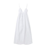 Fongt Women's Dress 2025 Temperament Sexy V-Neck Bare Backs A Big Tset-Smeared Tset Skirt