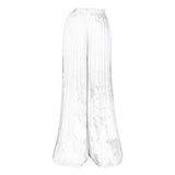 Fongt Summer Women's Solid Color Casual Loose Pressure Broad Leg Trousers African Trousers