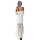 Lace Skirt Tube Top Backless Temperament Pencil Two-piece Women's