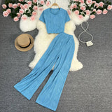Fongt T-Shirt, High-Waisted, Wide-Leg Pants-Outfit