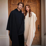 Fongt And Winter Punk Loose Hooded Wool, Loose Cloak Tops Men And Women's Same