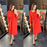 Office Dress Fashion Midi