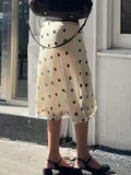 White Polka Dot Midi Skirt-Outfit