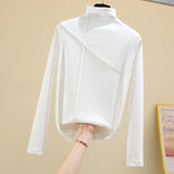 Thick Turtleneck Women T Shirt Winter Long Sleeve Cotton Soft Slim Female Tees Causal Warm Fashion Korean Ladies Basic