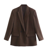 Fongt Women's Explosive Fashion Casual Temperament Commute Multi-Color Suit Long-Sleeved Coat