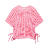 Fongt Women's INS Explosion Fashion Side With Coarse Needle Blouse