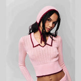 Fongt New Top Women's Sexy Hot Girl Inside And Outside Wearing Umbilly Knitted Shirts