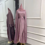Sleeve Elegant Graceful Solid Color Three-piece