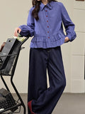 Fongt Plaid Shirt Woman 2025 Spring New Thin Soft Leaf Side Long-Sleeved Shirt Blouse Short Autumn