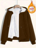 Fongt Women's Winter Explosion Warm Plush Hoodie Jacket