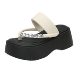 Fongt Bottom Slippers Women Wear Summer 2025 Summer New Water Drill Angle Flip-Flops With Skirt Beautiful Beach Shoes