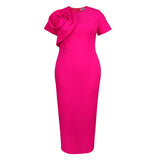 Fongt Women's Dress Party Solid Color Flower Dress Dress