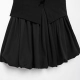 Fongt The Autumn Of 2025, The New Women's Sleeveless Body-Free Sexy Bare Back Hanging Neck Fluffy Dress